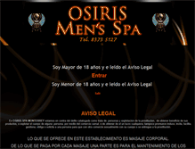 Tablet Screenshot of osirismensspa.com